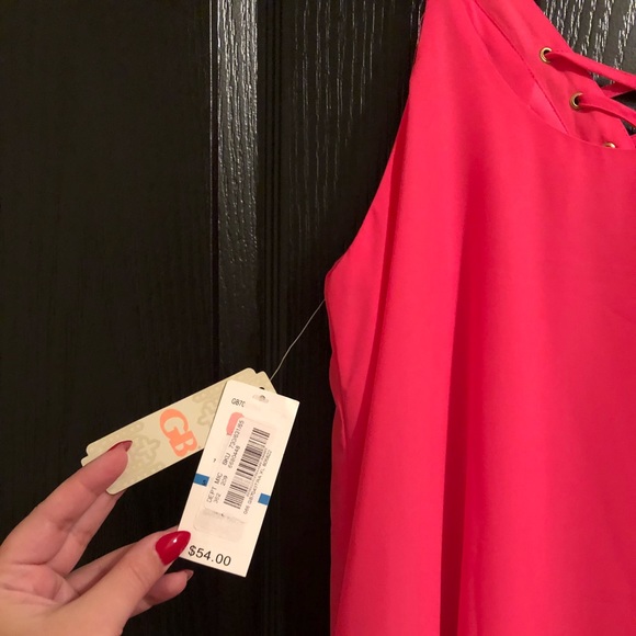 NWT - Gianni Bini “Garden Party” Hot Pink Dress - Picture 5 of 6